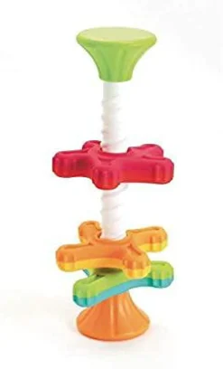 Fat Brain Toys Aktivitetslegetøj - MiniSpinny| Tumlinge Legetøj|Sorterings- & Stablelegetøj