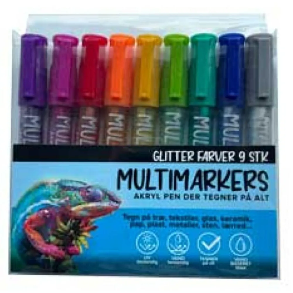 Allround tusser - Glitter, 9 stk| Påske|Jul