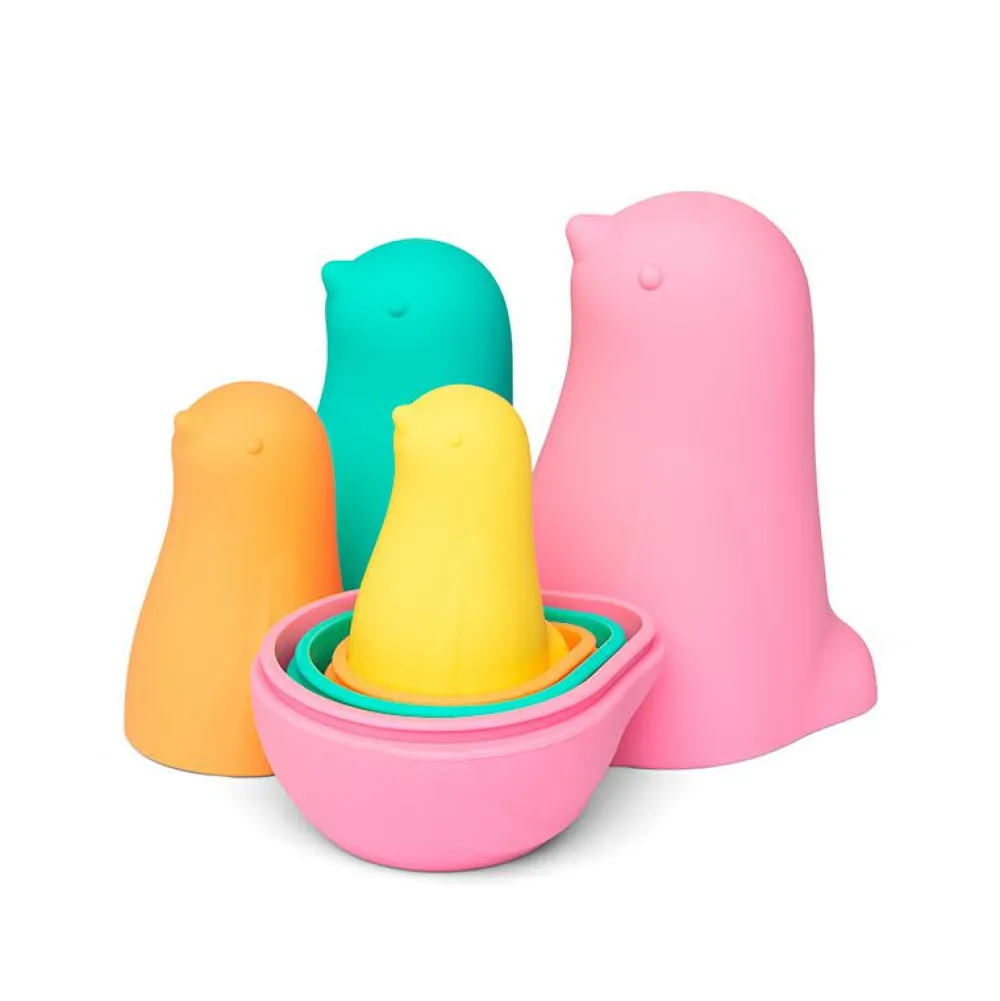 Babushka-fugle - Pink| Bidelegetøj|Babylegetøj