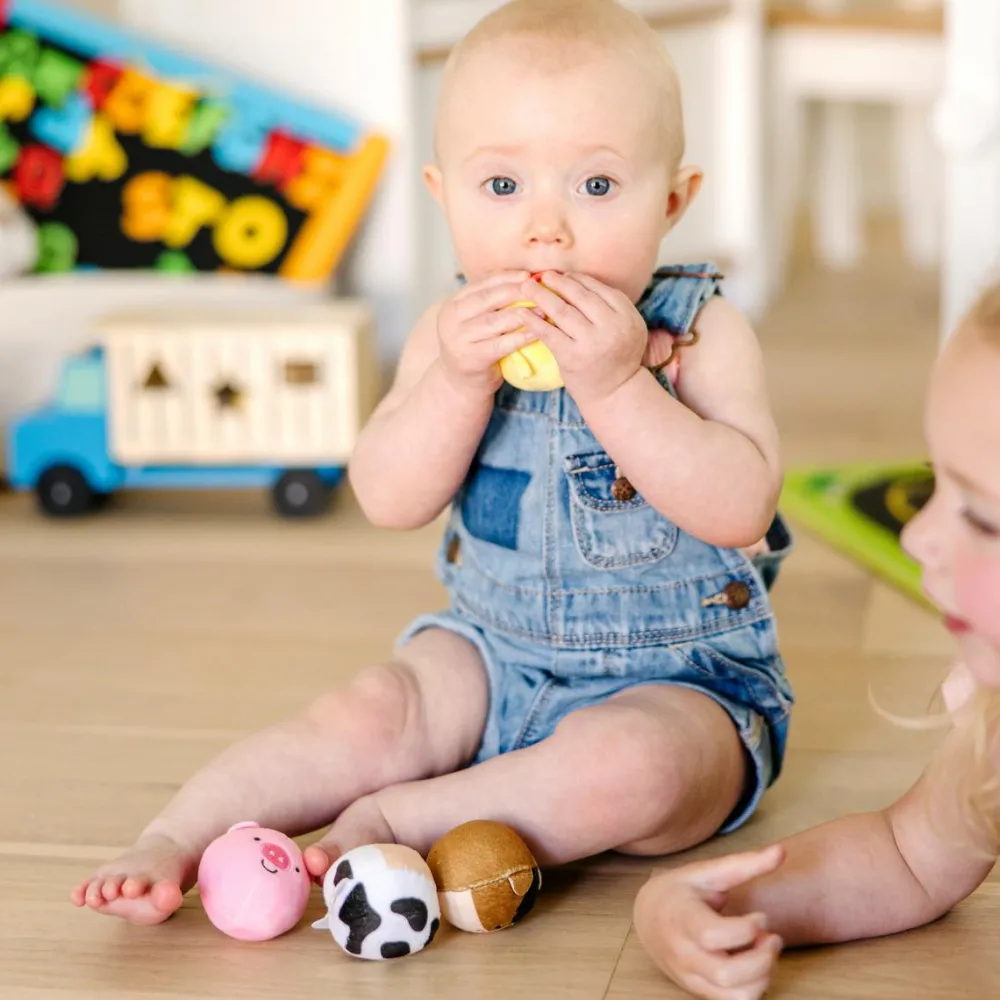 Melissa & Doug Babybold - Bondegårdsvenner, 4 stk| Bolde|Babylegetøj