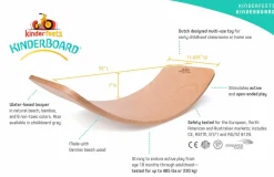 Kinderfeets Balancebræt Kinderboard - Regnbue| Grovmotorik|Balanceleg