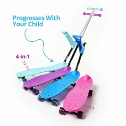 Ookkie Begynder-skateboard - Mint| Udeleg|Balanceleg