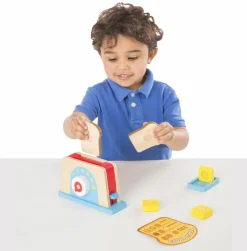 Melissa & Doug Brødrister m. brød + smør| Legekøkken & Legemad
