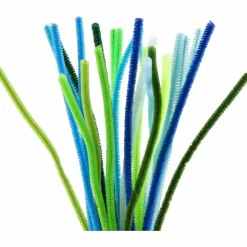 Creativ Company Chenille Ø6 mm. - Blå/grøn, 25 stk| Påske|Kreativ Leg