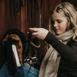 Cheval Roi tilbehør - Trense, sort/sølv rhinsten| Kæpheste & Tilbehør