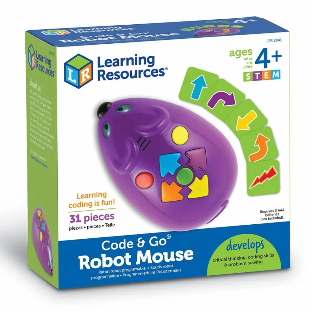 Learning Resources Code & Go Robotmus| Stem Læringslegetøj|Robot Legetøj
