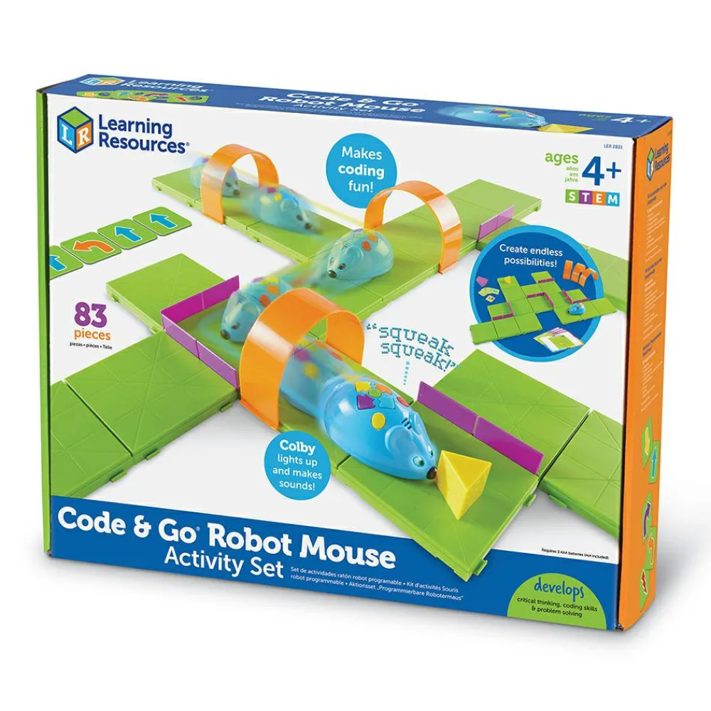Learning Resources Code & Go Robotmus - Aktivitetssæt| Stem Læringslegetøj|Robot Legetøj