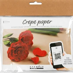 Creativ Company Crepepapir mini - Roser| Voksenværk|Kreativ Leg