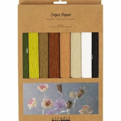 Creativ Company Crepepapir m. stræk - Natur, 8 ark| Påske|Kreativ Leg