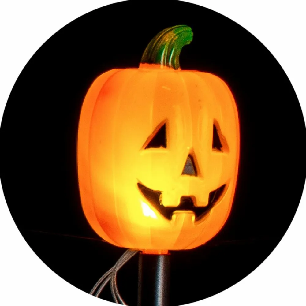 Dekorationsspyd med lys - Græskar, 4 stk| Halloween