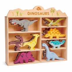 Tender Leaf Dinosaurer af træ, 8 dele| Økologisk Eller Bæredygtig|Trælegetøj