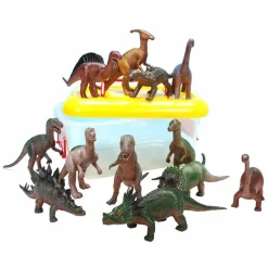 Dinosaurer - Sæt med 12 stk| Dinosaur Legetøj|Dukkehus & Legesæt