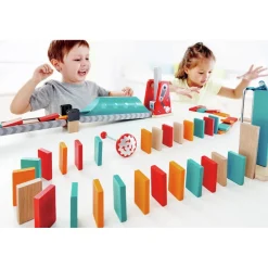 Hape Domino - Mighty Hammer, 59 dele| Finmotorik|Stem Læringslegetøj