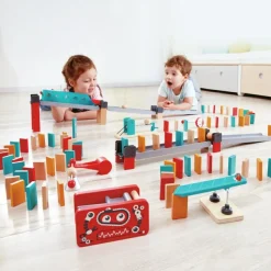 Hape Domino - Robotfabrikken, 122 dele| Finmotorik|Stem Læringslegetøj