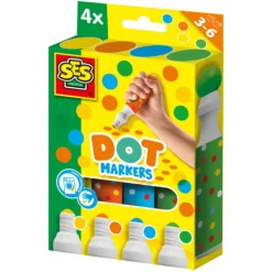SES Creative Dot Markers XXL, 4 stk| Tegne- & Malegrej