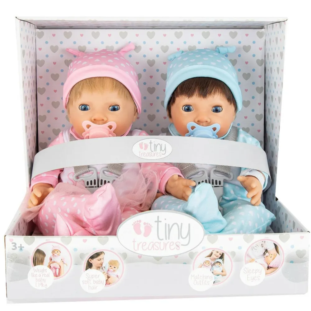 Dukke 1.255 gram - Tvillinger, 45 cm.| Dukker
