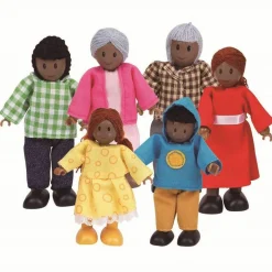 Hape Dukker 11 cm. - A: 6 familiemedlemmer| Dukkehus & Legesæt