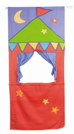 Egmont Toys Dukketeater til døråbning - Stjerner (165 x 70 cm)|Børn Til Børneværelset|Hånddukker