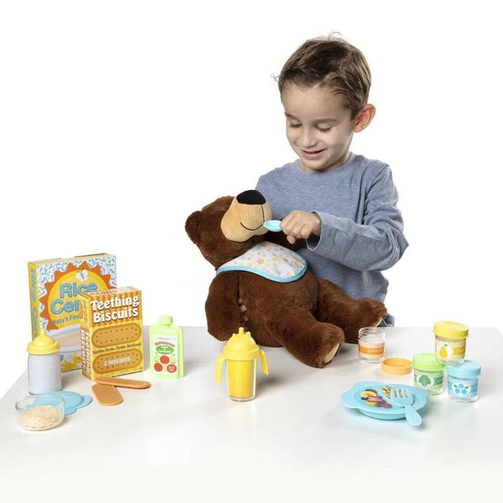 Melissa & Doug Dukke tilbehør - Spisetid, 24 dele| Dukker