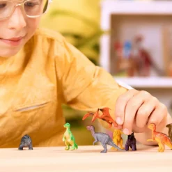 Dyrefigurer i spand - Dinosaurer, 60 stk| Dinosaur Legetøj|Dyrefigurer