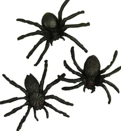 Creativ Company Edderkopper i plast 4 cm, 10 stk.| Kreativ Leg|Halloween