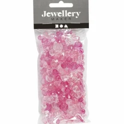 Creativ Company Facetperlemix - Pink, 45 gr.| Påske|Lav Selv Smykker
