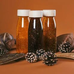 Fascinationsflaske - Brun glitter|Børn Mindfulness For Børn|Bliv Forundret