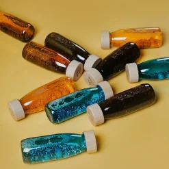 Fascinationsflaske - Brun glitter|Børn Mindfulness For Børn|Bliv Forundret