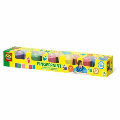 SES Creative Fingermaling  6 x 120 ml| Økologisk Eller Bæredygtig|Tegne- & Malegrej