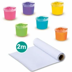 SES Creative Fingermaling - 6 x 110 ml - Inkl. papirrulle| Tegne- & Malegrej|Tumlinge Legetøj