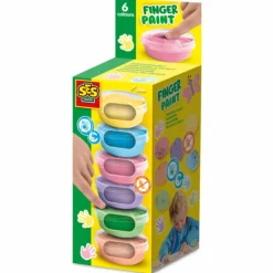 SES Creative Fingermaling - 6 x 45 ml - Pastel| Tumlinge Legetøj|Tegne- & Malegrej