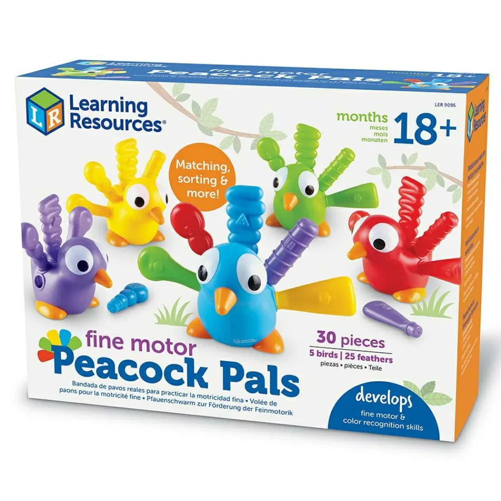 Learning Resources Finmotorik påfugle, 30 dele| Finmotorik|Tumlinge Legetøj