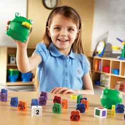 Learning Resources Finmotorisk læringsspil - Mad til Froggy| Logik & Talforståelse|Finmotorik