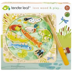 Tender Leaf Fiskespil, magnetisk - Vandhullet| Trælegetøj|Spil