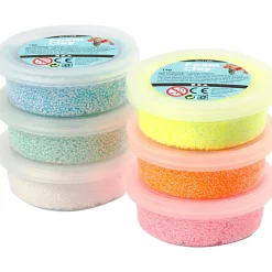 Creativ Company Foam Clay 6 x 14 gr. - Glitter| Påske|Kreativ Leg