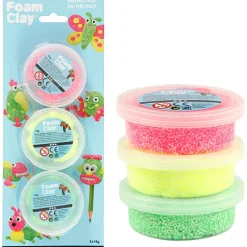 Creativ Company Foam Clay 3 x 14 gr. - Neon| Påske|Kreativ Leg