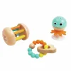 Hape Gavesæt til baby, 3 dele| Rangler|Bidelegetøj
