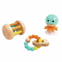 Hape Gavesæt til baby, 3 dele| Rangler|Bidelegetøj