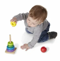 Melissa & Doug Geometrisk tårn - Regnbue| Sorterings- & Stablelegetøj|Tumlinge Legetøj