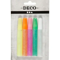 Creativ Company Glitterlim 10 ml. - Pastelfarver, 5 stk| Kreativ Leg|Jul