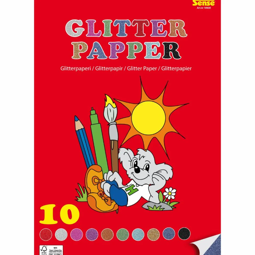 Glitterpapir A4 - 10 ark| Påske|Jul