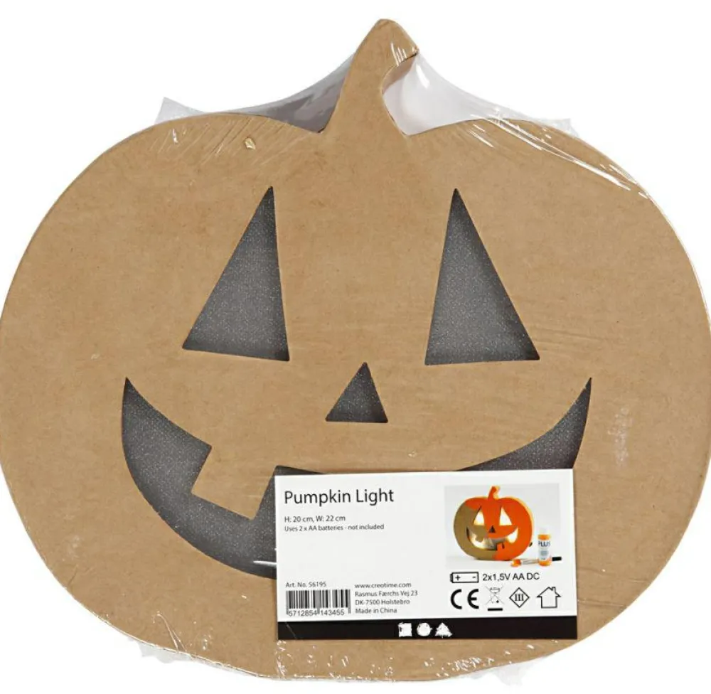 Creativ Company Græskarhoved til lys - H: 20 cm.| Halloween