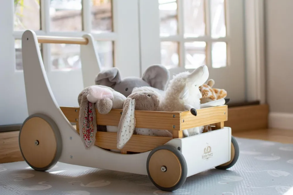 Kinderfeets Gåvogn - Hvid| Babylegetøj