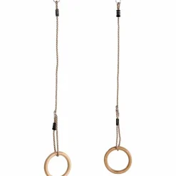 Gymnastikringe i træ - PP-reb - Ø14,5 cm| Gynger