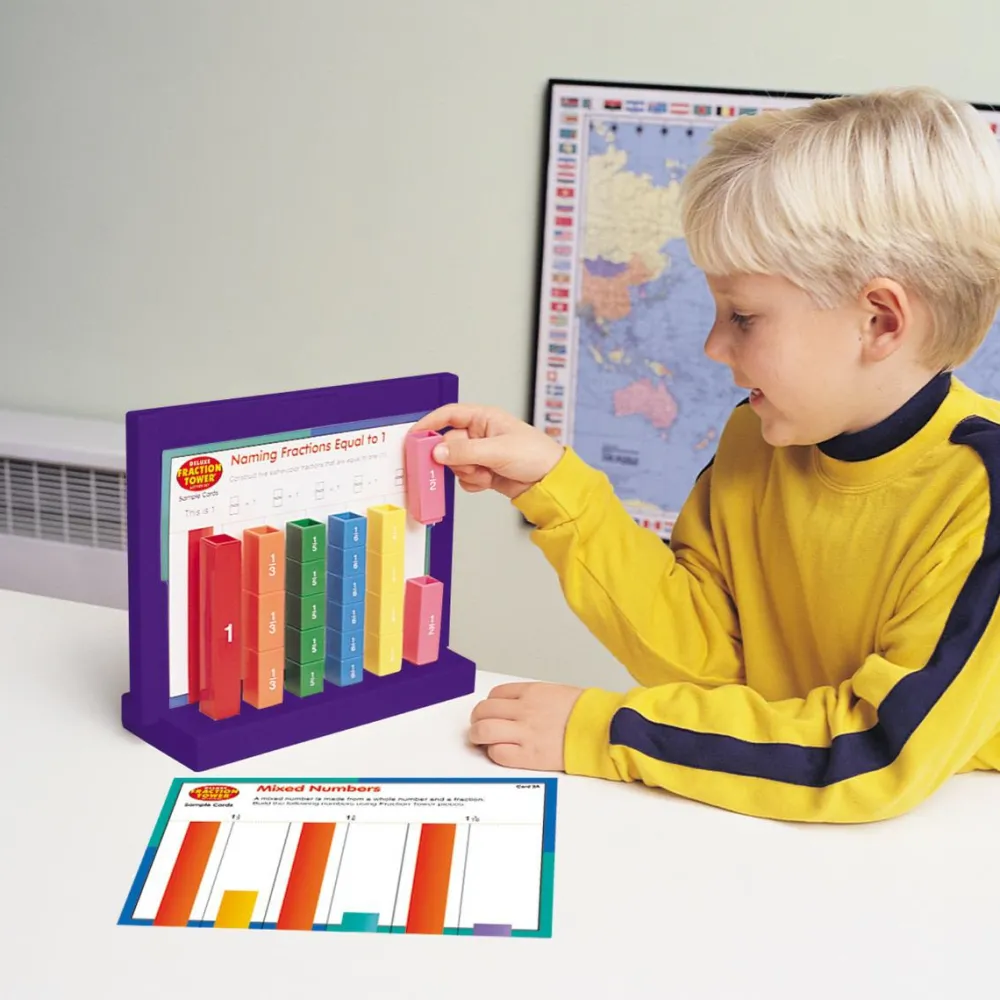 Learning Resources Hands-on brøker - Brøk Tårne| Logik & Talforståelse|Skolesjov