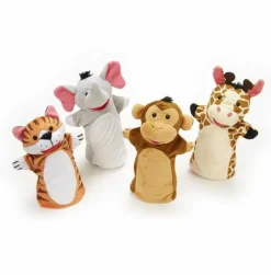 Melissa & Doug Hånddukker - Safaridyr, 4 stk.| Sprog & Leg|Tumlinge Legetøj