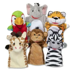 Melissa & Doug Hånddukker - Safari, 6 stk.| Hånddukker|Tumlinge Legetøj