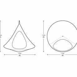 Hængehule Ø120 cm - Brun|Børn Mindfulness For Børn