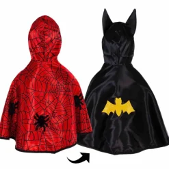 Great Pretenders 2-i-1 Spiderman/Batman-kappe - Flere størrelser| Halloween|Fastelavn