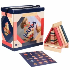 KAPLA klodser - Blå/Rød/Pink, 120 stk| Trælegetøj|Montessori